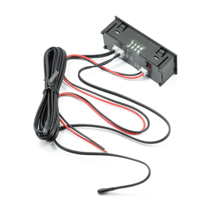 3 in 1 DC5-50V Car High-precision Electronic LED Luminous Clock + Thermometer + Voltmeter (Blue)