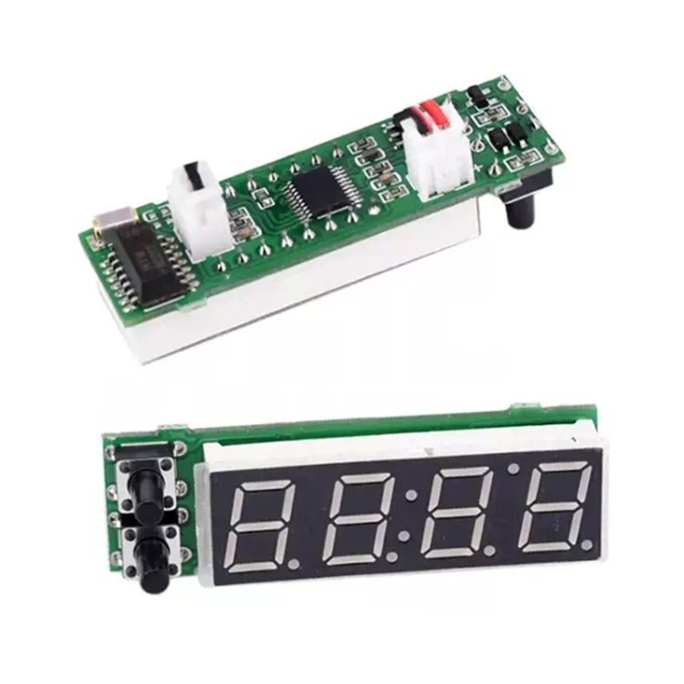 3 in 1 DC5-50V Car High-precision Electronic LED Luminous Clock + Thermometer + Voltmeter (Green)