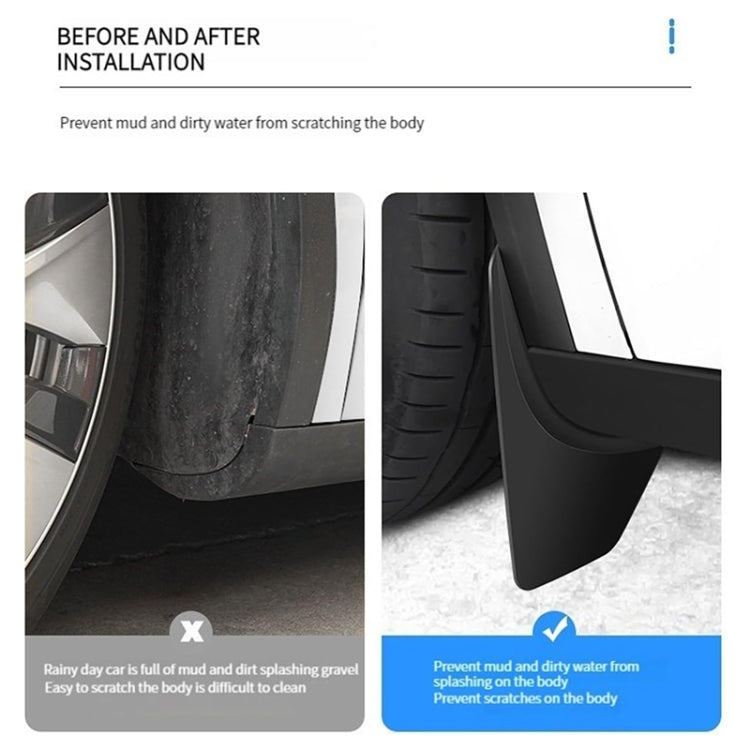 For Tesla Model 3 4 ppcs / Set Car Fenders Mud Flap Modification Accessories - Mudguards by PMC TechLife | Online Shopping South Africa | PMC TechLife | Buy Now Pay Later Mobicred
