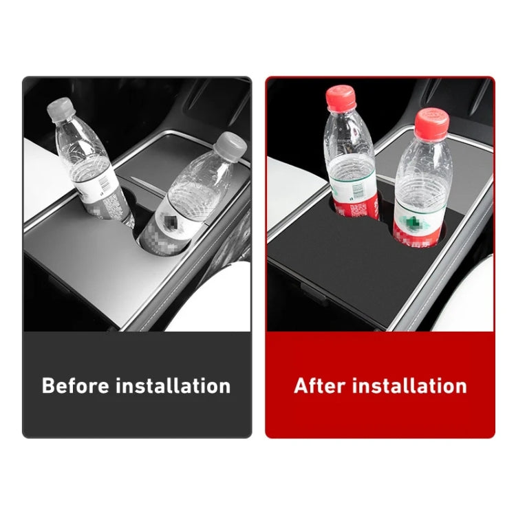 For Tesla Model 3 / Y Car Center Console Water Cup Holder All-inclusive Protective Pad (Grey) - Car Drink Holders by PMC TechLife | Online Shopping South Africa | PMC TechLife | Buy Now Pay Later Mobicred