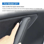 For Tesla Model 3 / Y 11pcs / Set Car Window Lift Button PU Adhesive Decorative Sticker