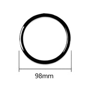 4pcs / Set Car Door Horn Ring Decorative Sticker for BMW X5 E70 2008-2013 / X6 E71 2009-2014, Left and Right Drive Universal(Black)