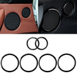 6pcs / Set Car Door Horn Ring Decorative Sticker for BMW X5 E70 2008-2013 / X6 E71 2009-2014, Left and Right Drive Universal(Black) - Car Interior Mouldings by PMC TechLife | Online Shopping South Africa | PMC TechLife | Buy Now Pay Later Mobicred