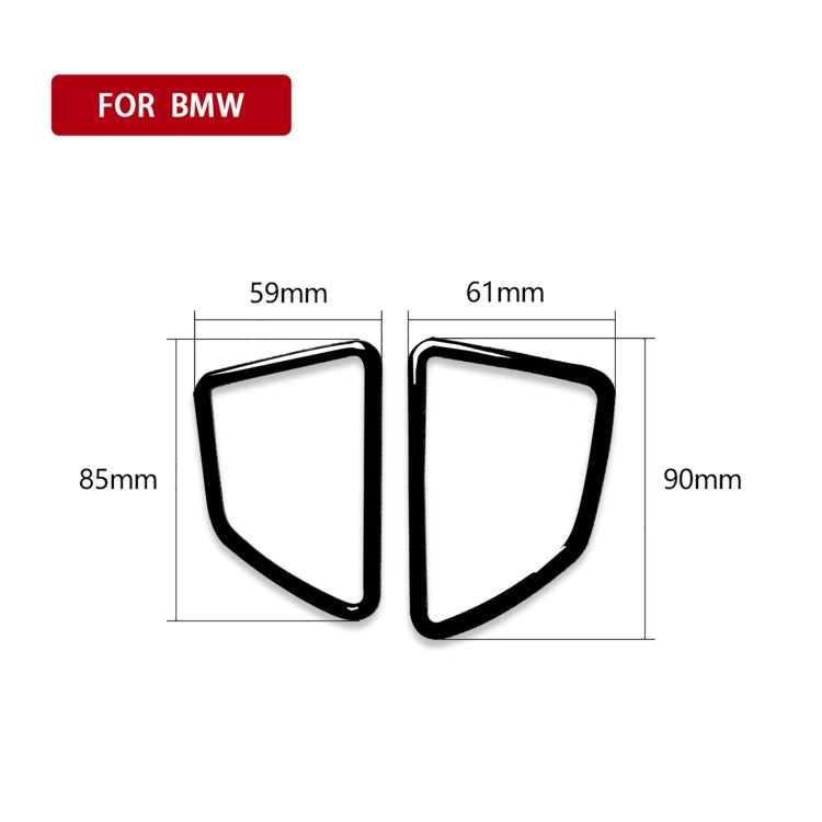 2pcs / Set Car Left Drive Dashboard Air Outlet Frame Decorative Sticker for BMW X5 E70 / X6 E71 2008-2013, Left and Right Drive Universal(Black) - Car Interior Mouldings by PMC TechLife | Online Shopping South Africa | PMC TechLife | Buy Now Pay Later Mobicred