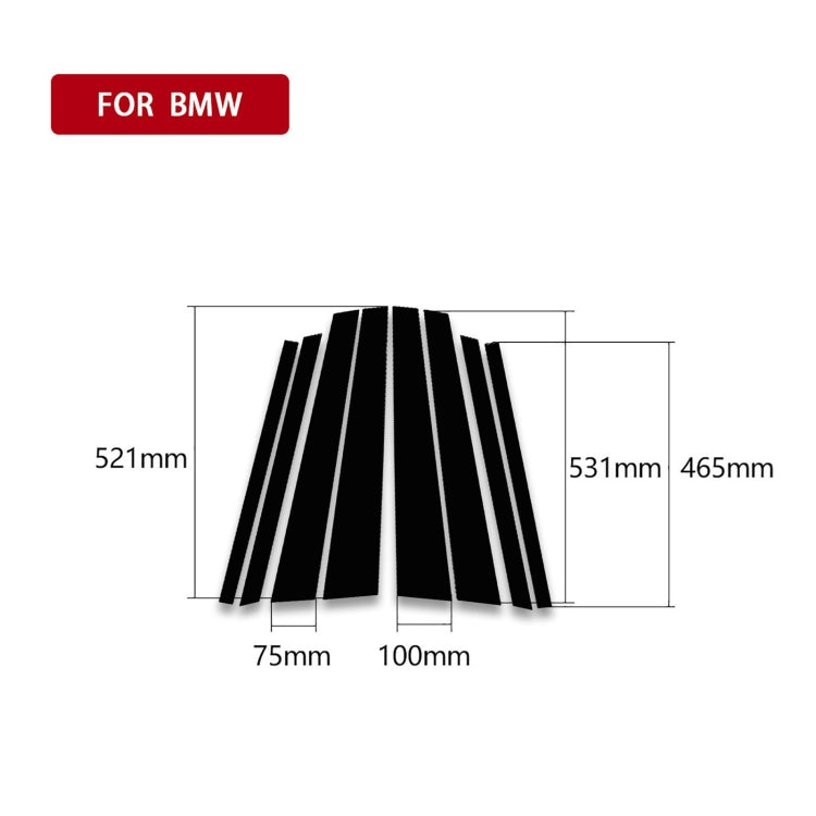 Car B Pillar Decorative Sticker for BMW X5 E70 2008-2013, Left and Right Drive Universal(Black) - Car Interior Mouldings by PMC TechLife | Online Shopping South Africa | PMC TechLife | Buy Now Pay Later Mobicred