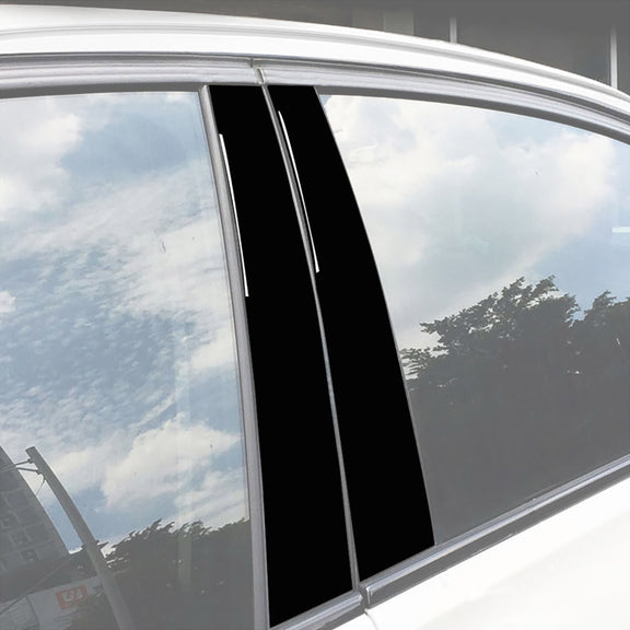 Car B Pillar Decorative Sticker for BMW X5 E70 2008-2013, Left and Right Drive Universal(Black)