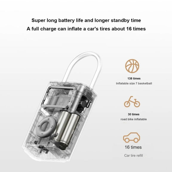 Xiaomi Mijia Air Pump 2 Pro Portable Electric Air Compressor Mi Inflatable Treasure 150psi High Pressure For Motorcycle Car Soccer (Black)