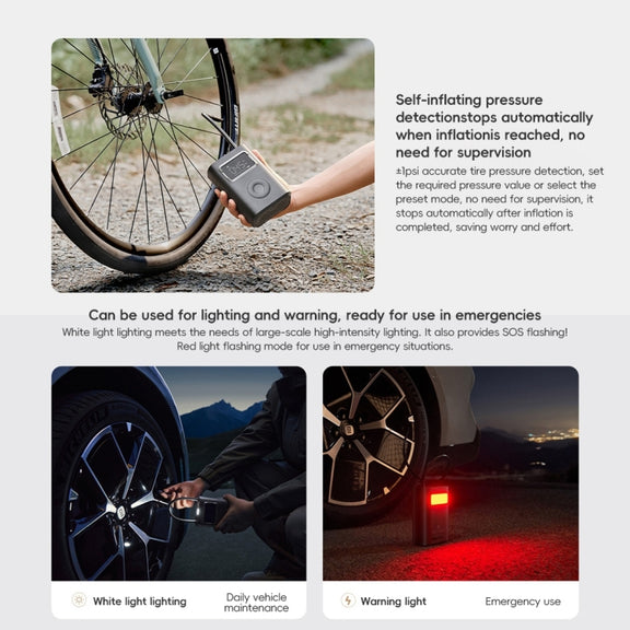 Xiaomi Mijia Air Pump 2 Pro Portable Electric Air Compressor Mi Inflatable Treasure 150psi High Pressure For Motorcycle Car Soccer (Black)