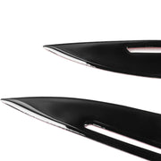 Pair Car Lamp Eyebrow Soft Decorative Sticker for BMW 5 Series F10 2010-2013, with Hole(Black)