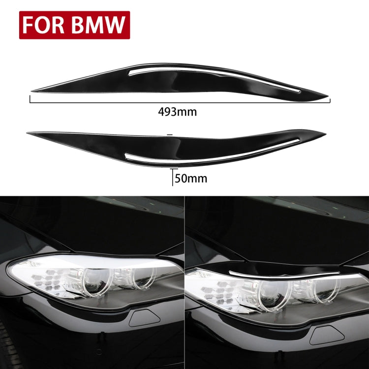 Pair Car Lamp Eyebrow Soft Decorative Sticker for BMW 5 Series F10 2010-2013, with Hole(Black) - Lamp Decoration by PMC TechLife | Online Shopping South Africa | PMC TechLife | Buy Now Pay Later Mobicred