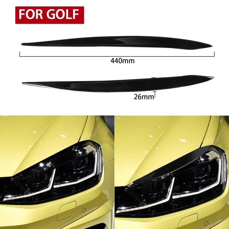 Pair Car Lamp Eyebrow Soft Decorative Sticker for Volkswagen Golf 7 / 7.5 2013-2018 (Black) - Lamp Decoration by PMC TechLife | Online Shopping South Africa | PMC TechLife | Buy Now Pay Later Mobicred