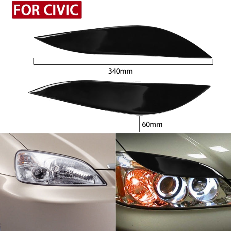 Pair Car Lamp Eyebrow Soft Decorative Sticker for Honda Civic 2001-2003 (Black) - Lamp Decoration by PMC TechLife | Online Shopping South Africa | PMC TechLife | Buy Now Pay Later Mobicred