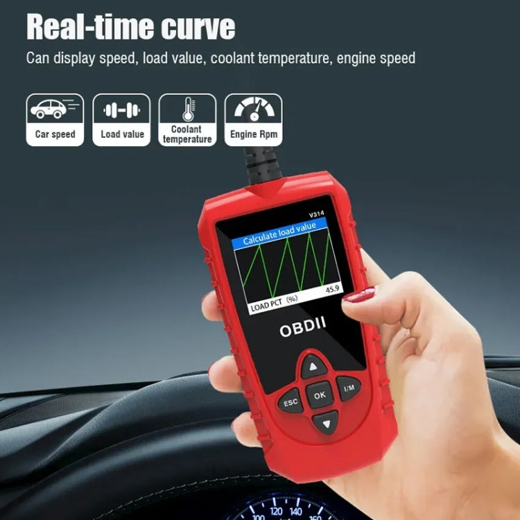 V314 Car OBD Diagnostic Instrument Fault Clear Code Reader - free shipping - PMC TechLife - Order now!