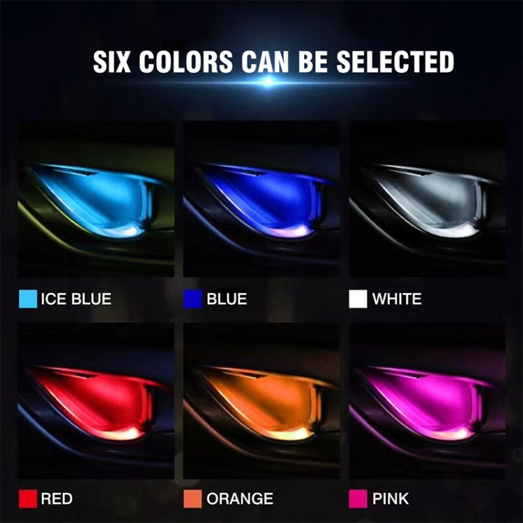 Car 4 in 1 LED Ambient Light Door Decorative Light (Pink Light) - Door Lights by PMC TechLife | Online Shopping South Africa | PMC TechLife | Buy Now Pay Later Mobicred