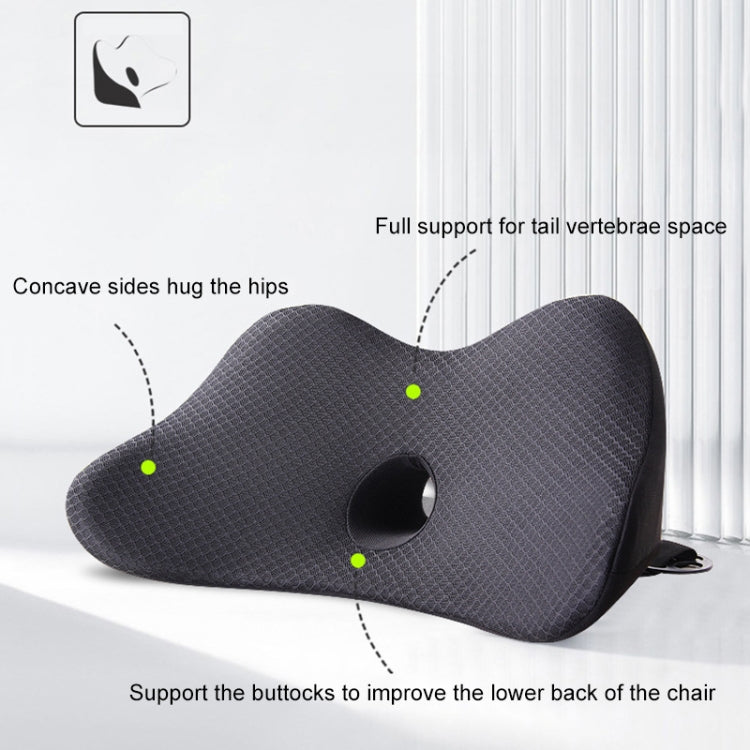 Car Memory Foam Breathable Lumbar Cushion (Beige) - Seat Accessories by PMC TechLife | Online Shopping South Africa | PMC TechLife | Buy Now Pay Later Mobicred