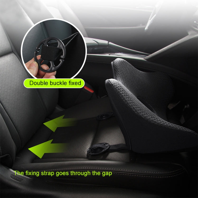 Car Memory Foam Breathable Lumbar Cushion (Red)