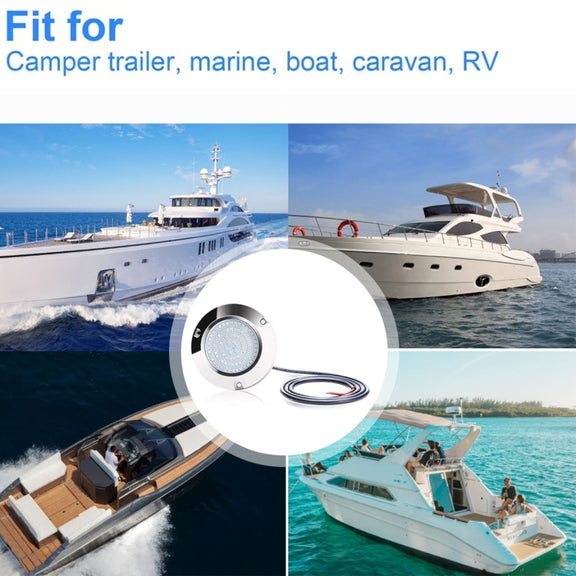 Ship / Yacht 10-30V 90LEDs Water-resistant Stainless Steel Underwater Light (Green Light)