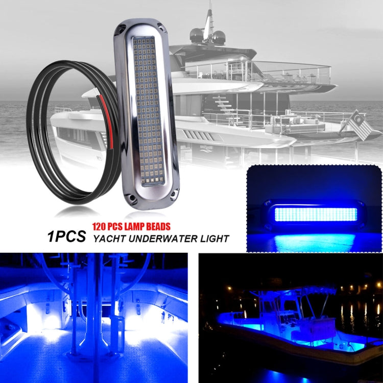 Ship / Yacht 10-30V 120LEDs Waterproof Stainless Steel Underwater Light (White Light) - Marine Accessories & Parts by PMC TechLife | Online Shopping South Africa | PMC TechLife | Buy Now Pay Later Mobicred