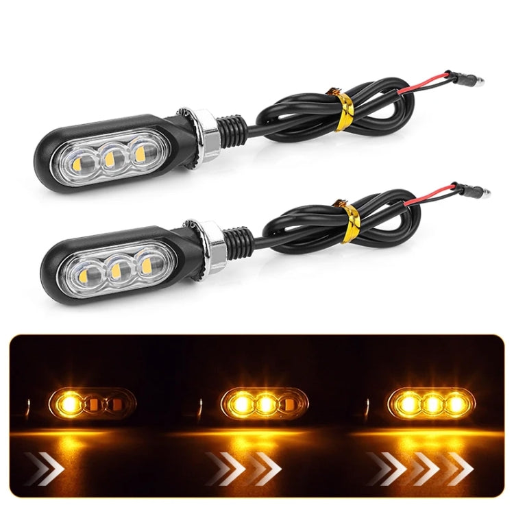 2pcs 12V 3LEDs Motorcycle Mini Water Turn Signal Light (Transparent) - free shipping - PMc TechLife - Order now!