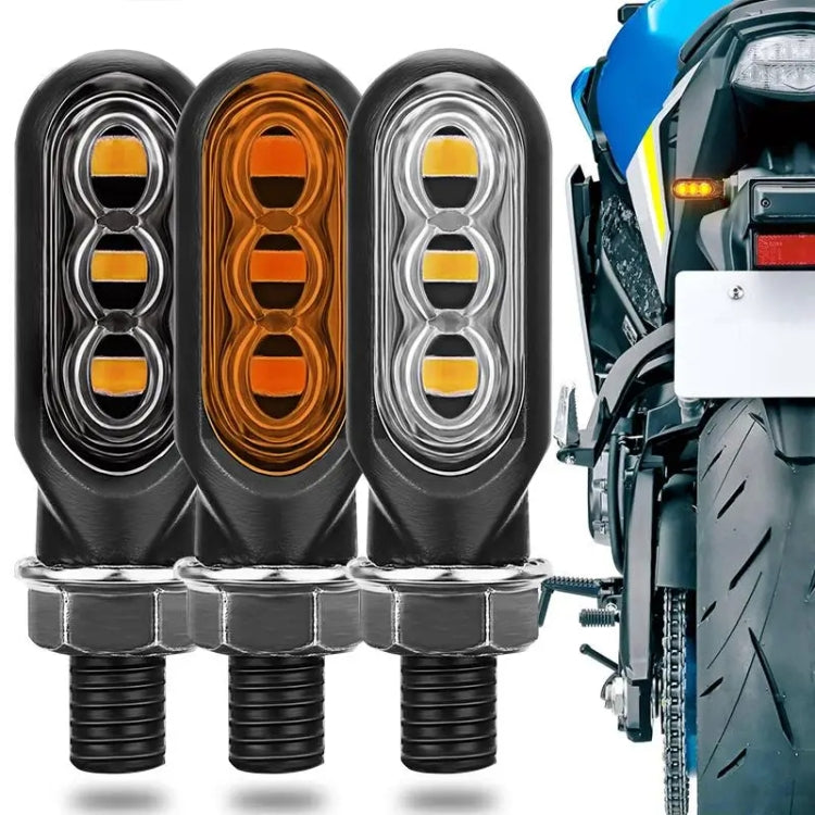 2pcs 12V 3LEDs Motorcycle Mini Water Turn Signal Light (Yellow) - Signal Lights by PMC Jewellery | Online Shopping South Africa | PMC Jewellery | Buy Now Pay Later Mobicred