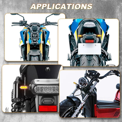 2pcs 12V 3LEDs Motorcycle Mini Water Turn Signal Light (Yellow) - Signal Lights by PMC Jewellery | Online Shopping South Africa | PMC Jewellery | Buy Now Pay Later Mobicred