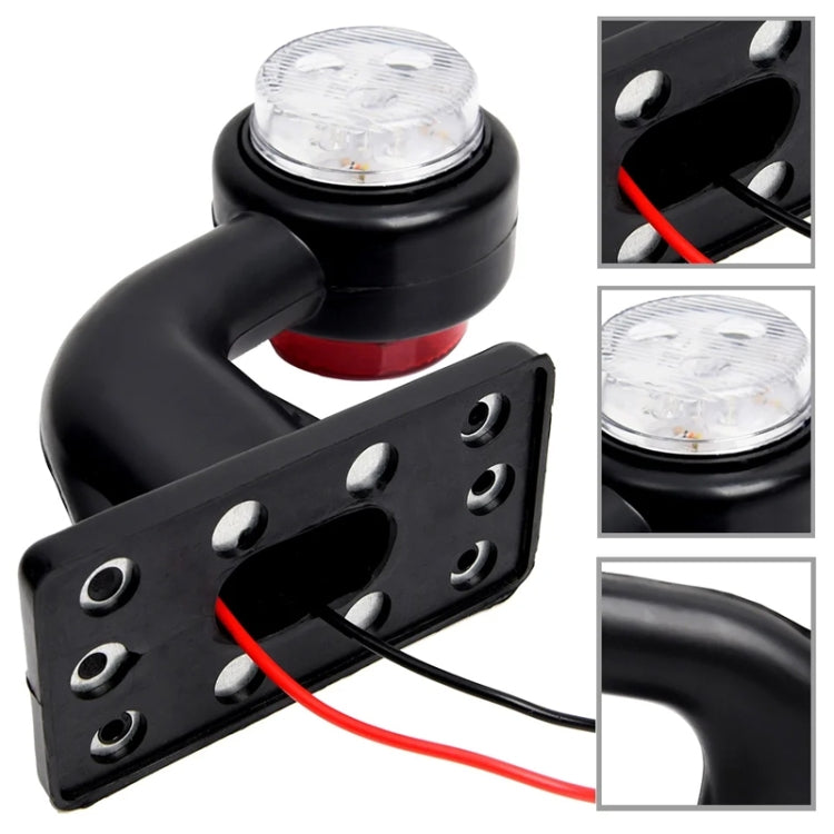 2pcs Car / Truck 12-30V LED Red White Side Marker Indicator Lights Bulb Lamp - Clearance Lights by PMC TechLife | Online Shopping South Africa | PMC TechLife | Buy Now Pay Later Mobicred