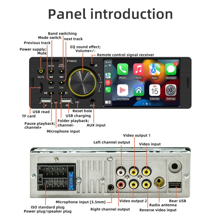 4 inch 800x480P Car Radio Receiver MP5 Player, Support FM & Bluetooth & SD Card with Remote Control - Car MP3 & MP4 & MP5 by PMC TechLife | Online Shopping South Africa | PMC TechLife | Buy Now Pay Later Mobicred