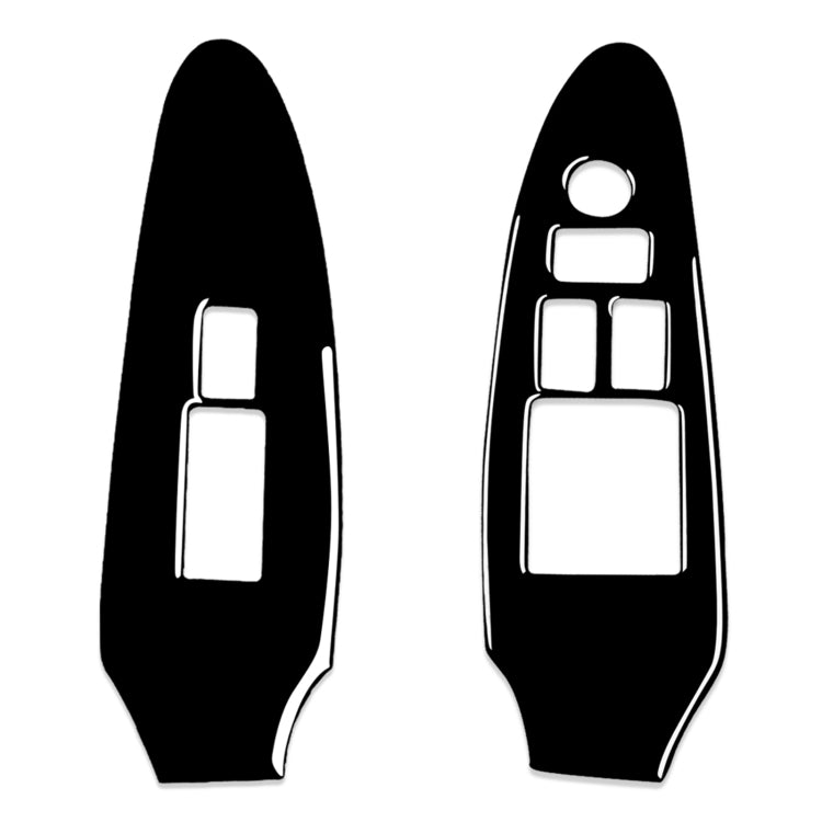 For Nissan 370Z Z34 2009- 2 in 1 Car Window Lift Panel with Hole Decorative Sticker, Right Drive (Black) - Car Interior Mouldings by PMC TechLife | Online Shopping South Africa | PMC TechLife | Buy Now Pay Later Mobicred