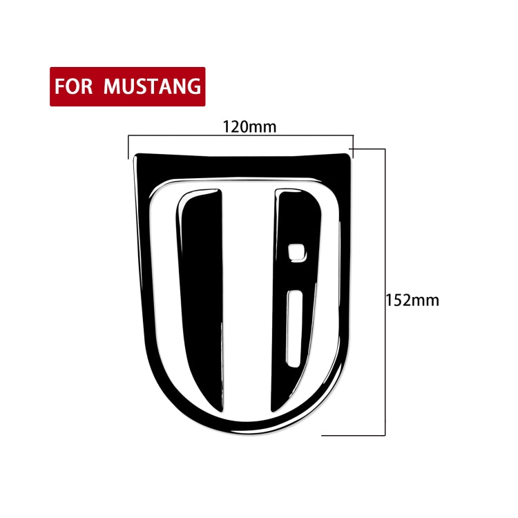 For Ford Mustang 2015-2020 Car Gear Set Decorative Sticker, Right Drive (Black) - Car Interior Mouldings by PMC Jewellery | Online Shopping South Africa | PMC Jewellery | Buy Now Pay Later Mobicred