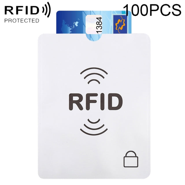 100pcs Aluminum Foil Anti Theft RFID Blocking Sleeve Passport Passbook Protector, Size: 13.5*10.5cm