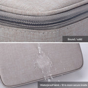 ZJ02 Water-resistant Polyester Multi-layer Document Storage Bag Laptop Bag  for All Sizes of Laptops, with Password Lock(Grey)