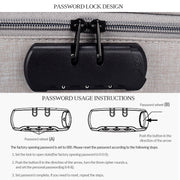 ZJ02 Water-resistant Polyester Multi-layer Document Storage Bag Laptop Bag  for All Sizes of Laptops, with Password Lock(Grey)