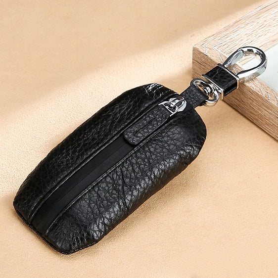 TP-9016 Litchi Texture Waterproof Zipper Car Key Bag (Black) - Car Key Cases by PMC TechLife | Online Shopping South Africa | PMC TechLife