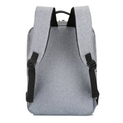 POFOKO Large-capacity Water-resistant Oxford Cloth Business Casual Backpack with External USB Charging Design for 15.6 inch Laptops (Grey)