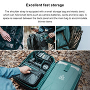 PGYTECH P-CB-020 2 in 1 Water-resistant  Shockproof Outdoor Dual Shoulders Backpack + Single Shoulder Bag (Black)