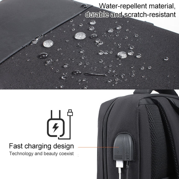 cxs-611 Multifunctional Oxford Laptop Bag Backpack(Black)