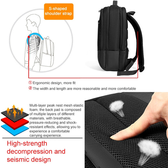cxs-618 Multifunctional Oxford Laptop Bag Backpack (Blue)