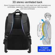 cxs-619 Multifunctional Oxford Laptop Bag Backpack (Black)