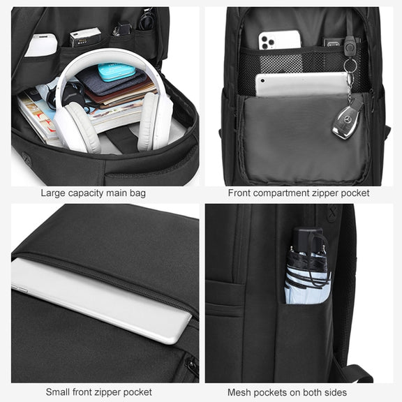 cxs-619 Multifunctional Oxford Laptop Bag Backpack (Black)