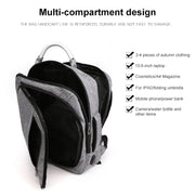 cxs-620 Multifunctional Oxford Laptop Bag Backpack (Grey)