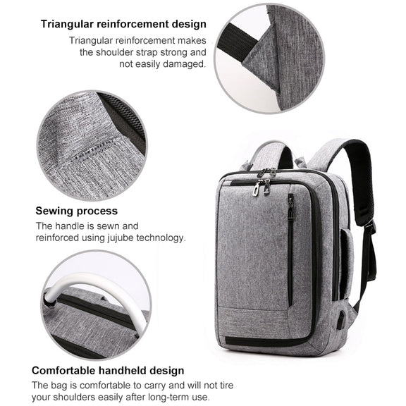 cxs-620 Multifunctional Oxford Laptop Bag Backpack (Grey)