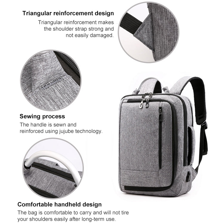 cxs-620 Multifunctional Oxford Laptop Bag Backpack (Grey)