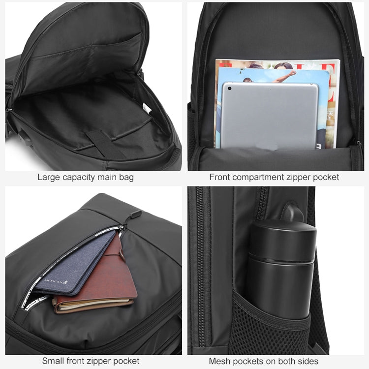 cxs-622 Multifunctional Oxford Laptop Bag Backpack (Black)