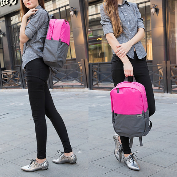 POFOKO XY Series 13.3 inch Fashion Color Matching Multi-functional Backpack Computer Bag, Size: S (Rose Red)