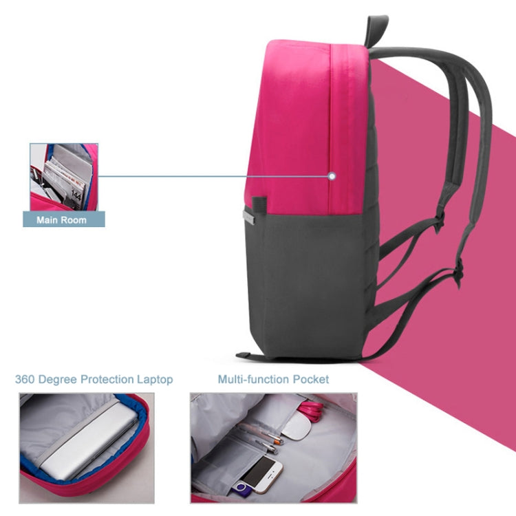 POFOKO XY Series 13.3 inch Fashion Color Matching Multi-functional Backpack Computer Bag, Size: S (Rose Red) - free shipping - PMC TechLife - Order now!