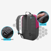 POFOKO XY Series 13.3 inch Fashion Color Matching Multi-functional Backpack Computer Bag, Size: S (Rose Red)