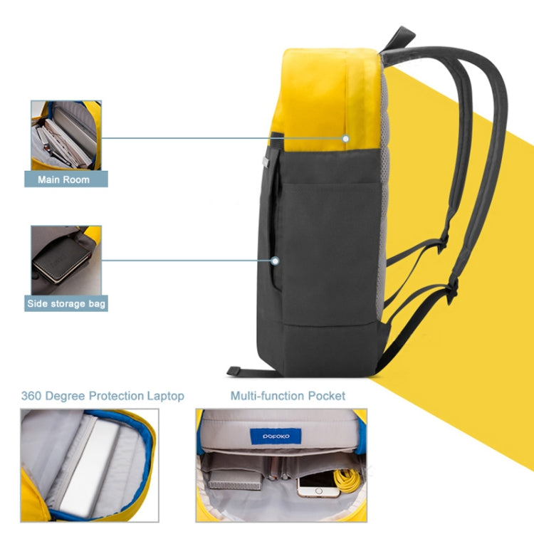 POFOKO XY Series 14-15.4 inch Fashion Color Matching Multi-functional Backpack Computer Bag, Size: M - Backpack by POFOKO | Online Shopping South Africa | PMC TechLife | Buy Now Pay Later Mobicred