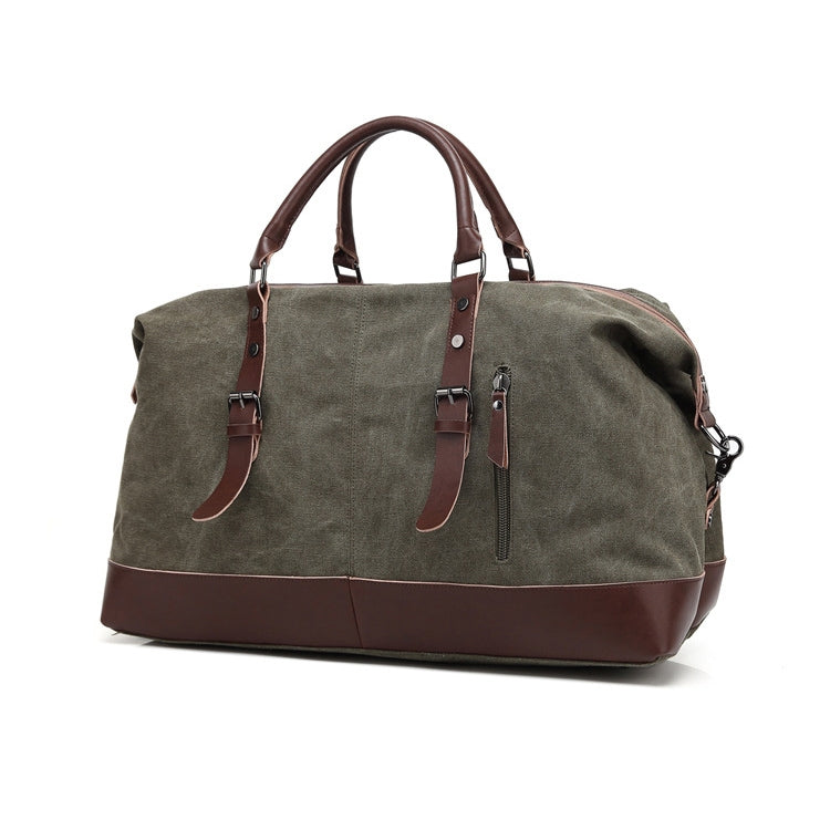 AUGUR 2012 Portable Casual Canvas Travel Handbag Baggage Shoulder Crossby Bag(Army Green) - Handbags by AUGUR | Online Shopping South Africa | PMC TechLife | Buy Now Pay Later Mobicred