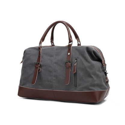 AUGUR 2012 Portable Casual Canvas Travel Handbag Baggage Shoulder Crossby Bag(Grey) - free shipping - PMC Jewellery - Order now!