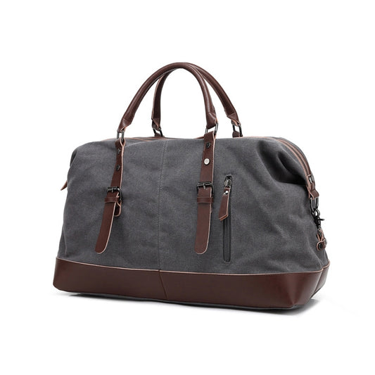 AUGUR 2012 Portable Casual Canvas Travel Handbag Baggage Shoulder Crossby Bag(Grey) - free shipping - PMC Jewellery - Order now!
